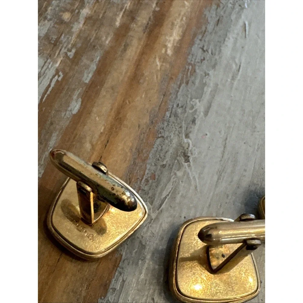 VINTAGE CORRECT QUALITY CUFF LINKS & TIE‎ PIN 1/20 14KT GOLD FILLED